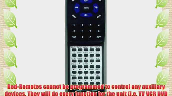 SONY Replacement Remote Control for RDRGX255 RDRGX355 RMTD244A RMTD243A 988511140