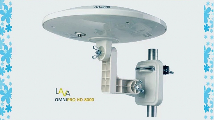 LAVA HD-8000 OMNI-DIRECTIONAL 360? DEGREE DIGITAL OUTDOOR HDTV AMPLIFIED TV ANTENNA VHF UHF