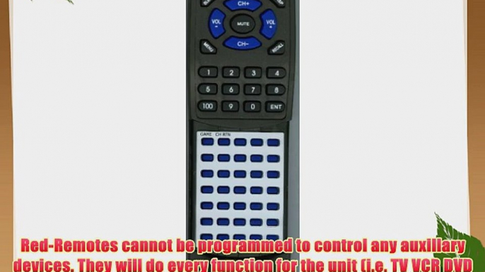 SYLVANIA Replacement Remote Control for N0138UD NE154UD W6413TC SRT2113 SRT2119