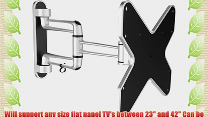 Mount-It! Full Motion Flat Panel Monitor/LCD TV Wall Mount with Dual Articulating Arm for flat