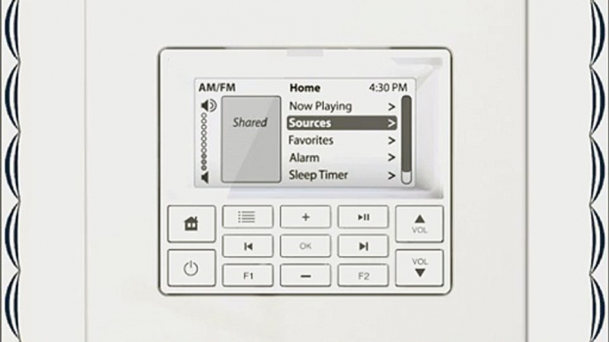 Russound MDKC6 C-Series 2-Gang Keypad (Non Erp Compliant) White