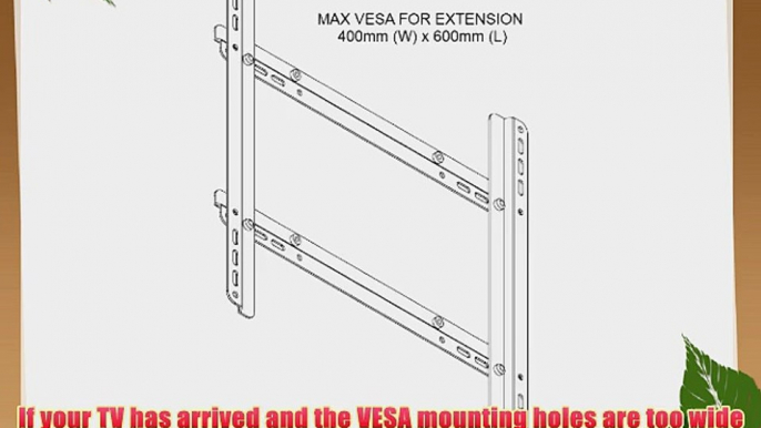 Invision LARGE VESA Adapter for TV Wall Mounting Brackets - Brand New Ultra Slim Design fits