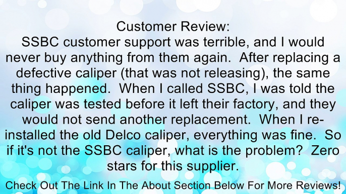 SSBC A109 C1 4-Piston Caliper Review