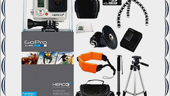 GoPro HERO3  Silver Edition Camera Kit | CHDHN-302 | Includes: Monopod Full Size Tripod Gripster