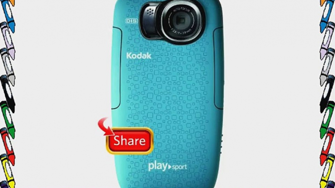 Kodak PlaySport (Zx5) HD Waterproof Pocket Video Camera - Aqua (2nd Generation)