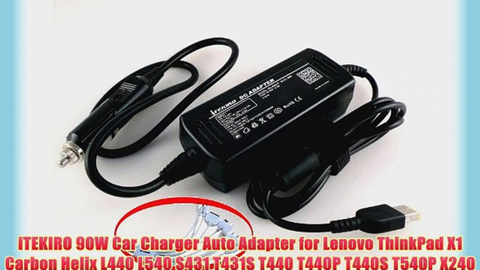 iTEKIRO 90W Auto Car Charger for Lenovo ThinkPad X1 Carbon Helix L440 L540 S431 T431S T440