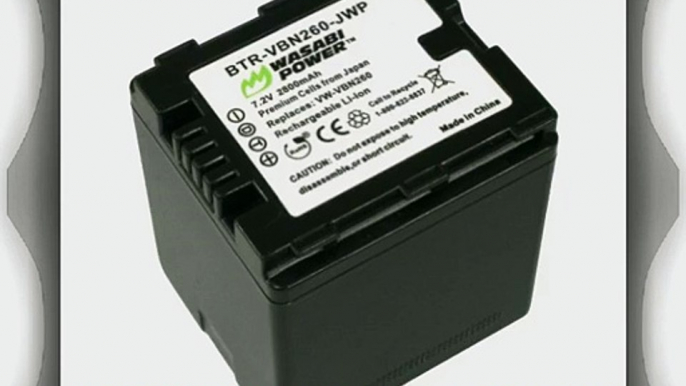 Wasabi Power Battery for Panasonic VW-VBN260 and Panasonic HC-X800 HC-X900 HC-X900M HC-X910