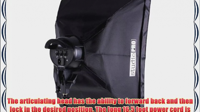 StudioPRO Photography Photo Video Studio Continous Two 5 Socket Heads 20x28 Softbox With One