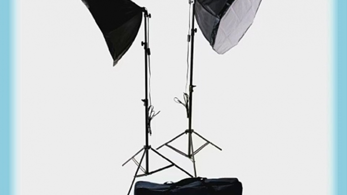 ePhoto 2 x 24 Octagon Daylight Photographic Studio Constant Light Softbox Lighting Kit New