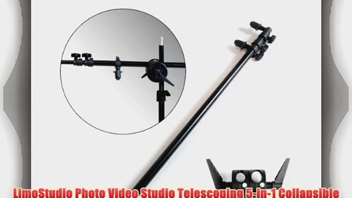 LimoStudio Photo Video Studio Telescoping 5-in-1 Collapsible Multi Reflector Holding Arm with