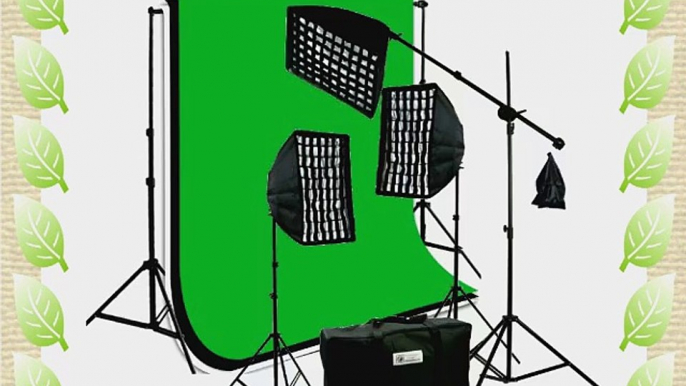 ePhoto Photography Video Studio Portrait SoftBox HoneyComb Grid Continuous Triple Lighting