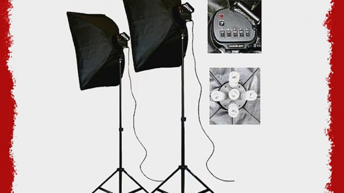 ePhoto 2000-Watt Photography Video Lighting Kit with Carrying Case SFT2KIT