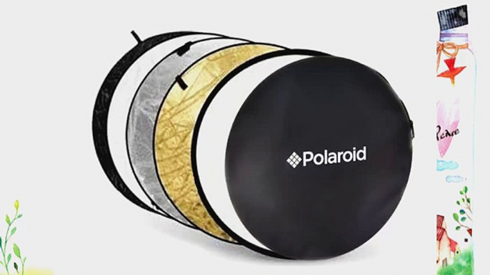 Polaroid Pro Studio 42 5-In-1 Collapsible Circular Reflector Disc Gold Silver Black White