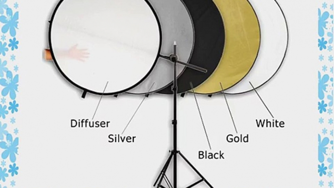 Fotodiox Pro 42 5-in-1 Collapsible Reflector Kit with Stand and Holder Arm Silver/Gold/Black/White/Diffuser