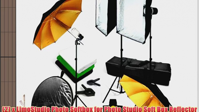 LimoStudio Photo Studio Complete Portrait Monolight Flash Lighting Light Kit - 3 Studio Flash/Strobe