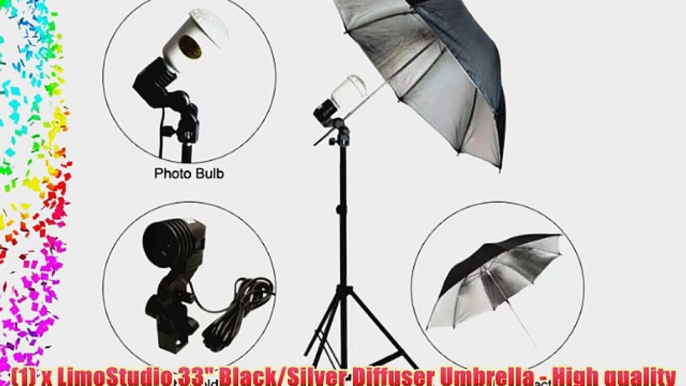 LimoStudio Photo Video Studio Flash light Umbrella Kit 1 x Reflector Umbrella 1 x Diffuser