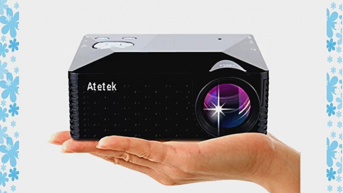 Aketek? Multimedia USB AV HDMI VGA Home Theater LED Digital Video Game Pico Mini Projector(Black)