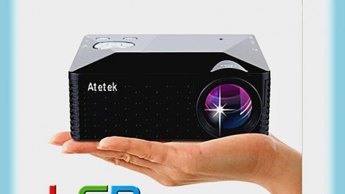 Aketek Multimedia USB AV HDMI VGA Home Theater LED Digital Video Game Pico Mini Projector(Black)