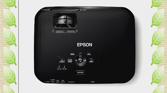 Epson EX7210 Projector (Portable WXGA 720p Widescreen 3LCD 2800 lumens color brightness 2800