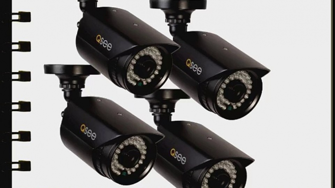 Q-See QM9702B-4 High-Resolution 960H/700TVL Weatherproof Cameras with 100-Feet Night Vision