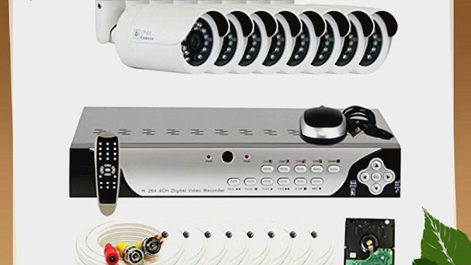 GW Security 8 Channel 960H Security Camera DVR CCTV System with 8 x 850 TVL Cameras and Pre-Installed