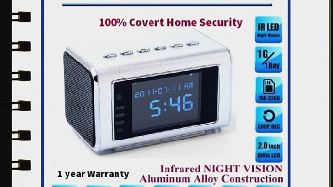 New Version 4 in 1 Mini Hidden Spy Camera with Motion Detection Radio Clock w/Infrared Night