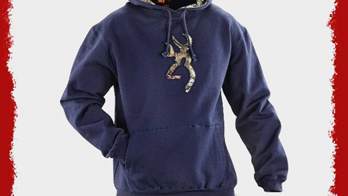 Browning Buckmark Camo Hooded Sweatshirt NAVY XL