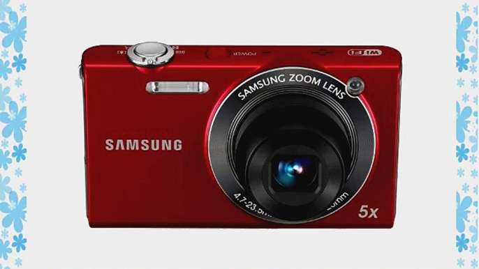 Samsung EC-SH100 Wi-Fi Digital Camera with 14.2 MP 5x Optical Zoom and Touchscreen (Red)