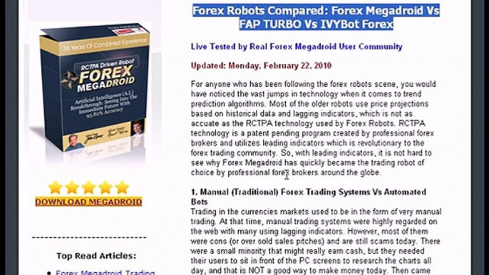 Best Forex Trading Robots Forex Megadroid Vs Fap TURBO