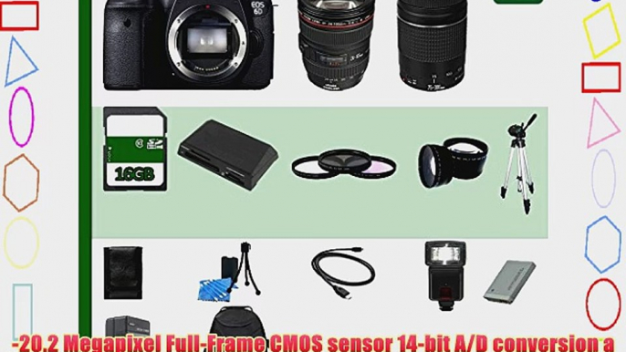 Canon EOS 6D Digital SLR Camera Kit with 24-105mm IS USM Lens and Canon EF 75-300mm III Lens