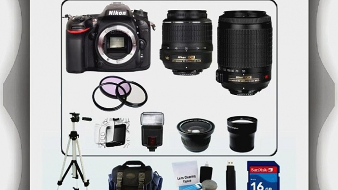 Nikon 24MP D7100 Bundle - Includes Nikon AF-S DX NIKKOR 18-55mm f/3.5-5.6G VR - Nikkor 55-200mm