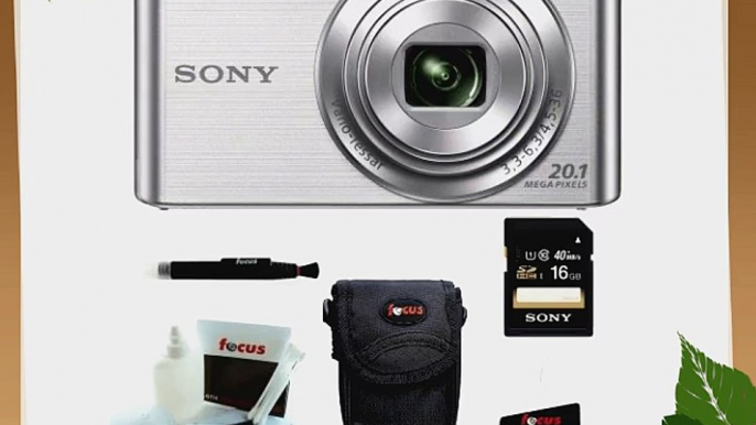 Sony DSCW830 DSCW830 W830 20.1 Digital Camera with 2.7-Inch LCD (Silver)   Sony Case   Sony