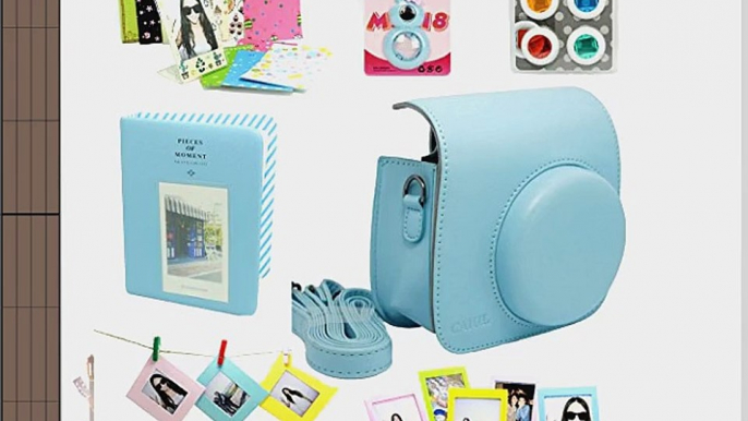 Fujifilm Instax Mini 8 Instant Camera Accessory Bundles Set (Included: Blue Mini 8 Vintage