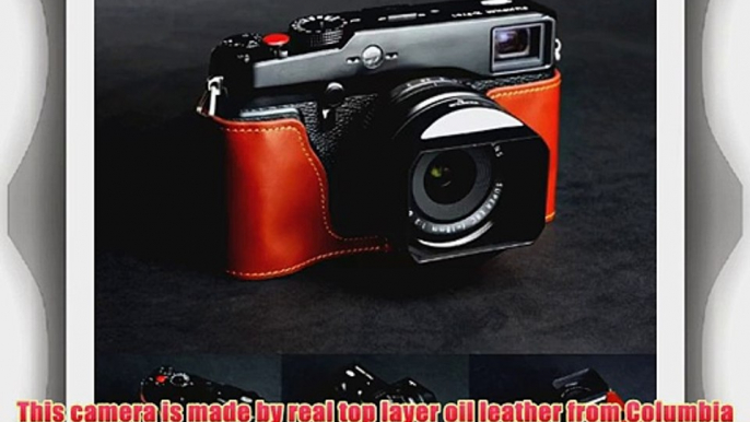 Handmade Genuine real Leather Half Camera Case bag cover for FUJIFILM X-Pro1 Brown color