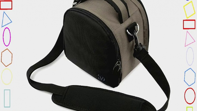 Elegant Laurel Steel Grey Handbag Camera Bag with Rear Accessory Pocket and Shoulder Strap