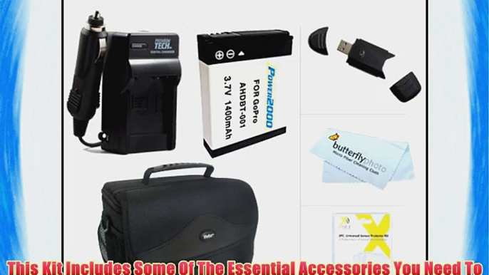 Complete Accessory Kit For GoPro HD HERO HD HERO2 HD Hero 960 Camera Includes Deluxe Large