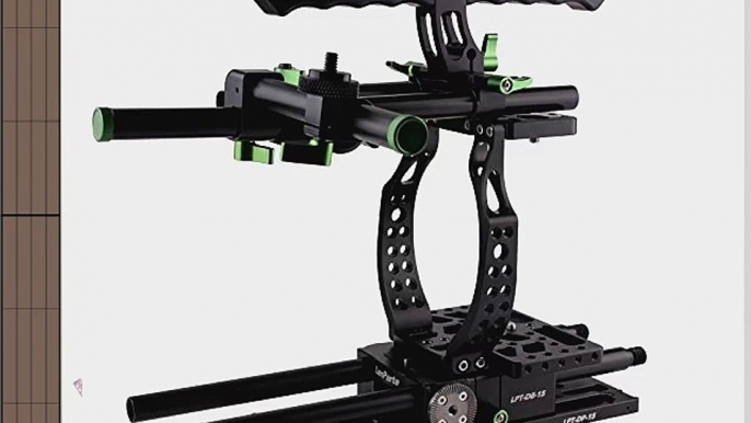 Lanparte BlackMagic Camera Cage Kit BMCC DSLR Rig Dovetail Baseplate Handle 15mm