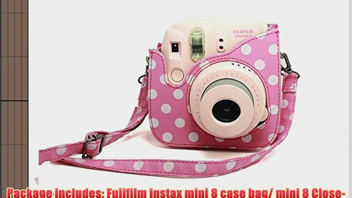 Fujifilm Instax Mini 8 Instant Camera Accessory Bundles Set (Included: Pink Mini 8 Vintage