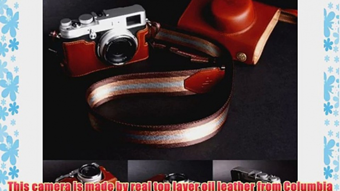 Handmade Genuine real Leather Full Camera Case bag cover for FUJIFILM X100S X100 Brown Bottom