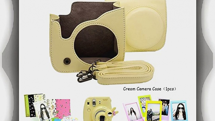 Fujifilm Instax Mini 8 Instant Camera Accessory Bundles Set (Included: Beige Mini 8 Vintage