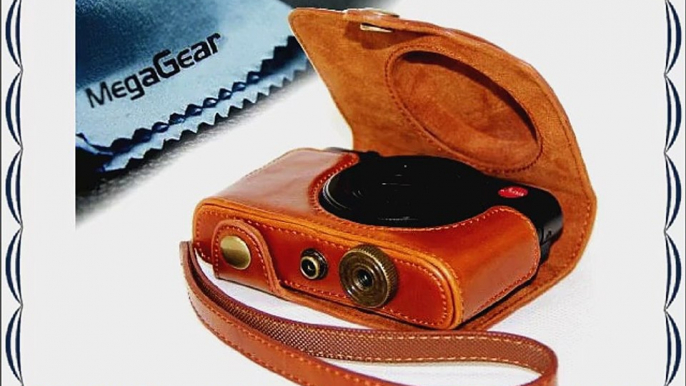 MegaGear Ever Ready Protective Leather Camera Case Bag for Case for Panason?c LF1 (L?ght Brown)