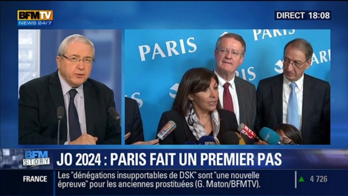 BFM Story: JO 2024 (1/2): "Paris fait un premier pas vers une candidature", Jean-Paul Huchon - 12/02