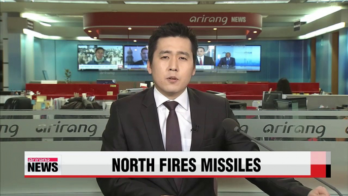 N. Korea fires 5 missiles off east coast