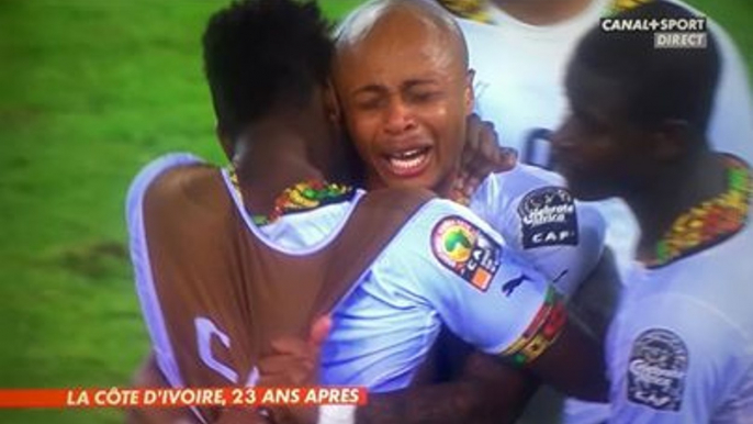 La détresse d'André Ayew après la défaite du Ghana en finale contre la Côte d'Ivoire | CAN 2015