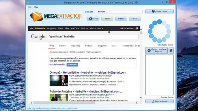 Mega Extractor Funciona para Extraer Miles de Emails de Prospectos Altamente Calificados!