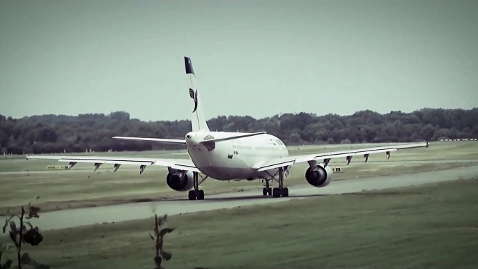 Iran Air   Airbus A300   takeoff at Hamburg Airport Germany