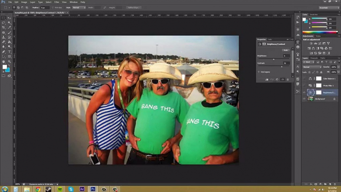 ---Photoshop CS6 Tutorial - 71 - How to Merge Adjustment Layers