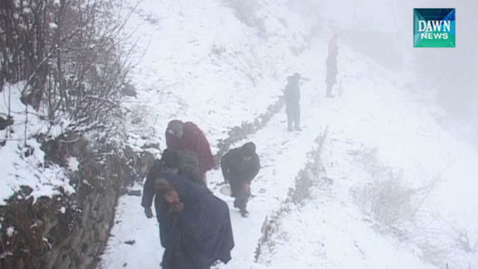 Rain and snowfall turn weather cold in northern areas