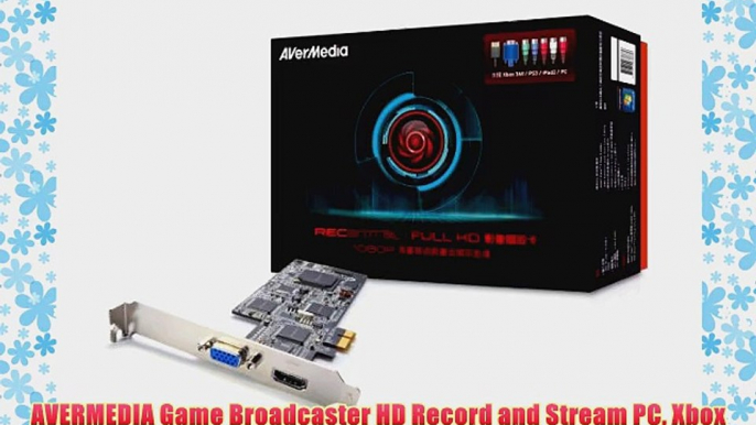 AVERMEDIA Game Broadcaster HD Record and Stream PC Xbox 360 PS3 Wii and iPads -- capture up