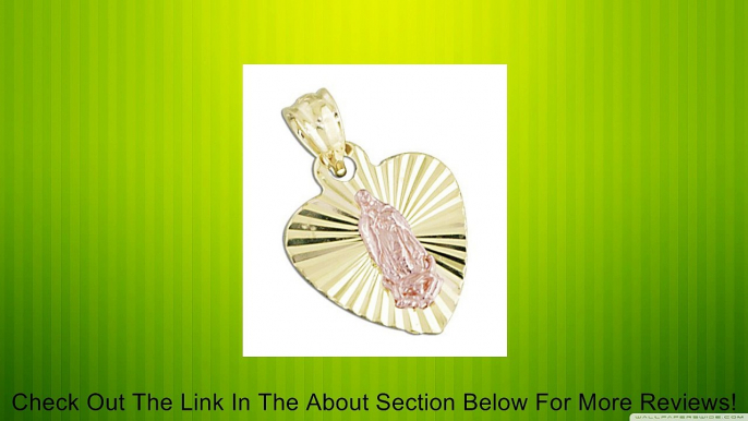 Small Heart 14k Yellow and Rose Gold Mother of Guadalupe Religious Pendant Review